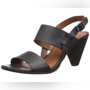 Lucky Brand Veneesha black leather sandal heels 👠 size 8.5